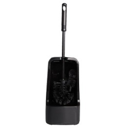 Garniture WC + brosse avec retour - couleur noire (10 pi&egrave;ces)