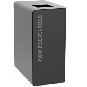 Poubelle borne TRI SELECTIF 65 lt CUBATRI AUTRES DECHETS gris/gris