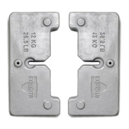 EXCENTR Poids suppl&eacute;mentaires 2 x 12 Kg. (55-35)