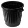 Poubelle plastique 80 lt avec couvercle (noir)