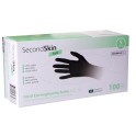 Gants sensitifs nitrile EN374 noirs non poudr&eacute;s Taille S (100 pcs)