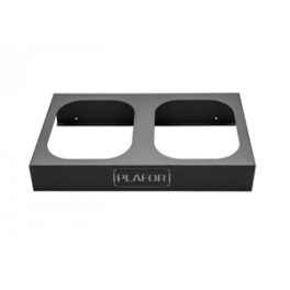Base m&eacute;tal noire pour 2 collecteurs de d&eacute;chets 28 lt