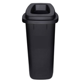 Collecteur de d&eacute;chets 90 lt (corps noir - couvercle noir) *