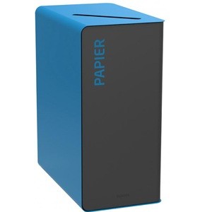Poubelle borne TRI SELECTIF 65 lt CUBATRI PAPIER gris/bleu