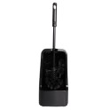 Garniture WC + brosse avec retour - couleur noire (10 pi&egrave;ces)