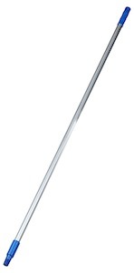 Manche aluminium &agrave; vis HYGIENE avec embout bleu 150 cm