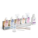 ACTION SET 1-6 (set de 6 d&eacute;tachants sur support + brosse + spatule)