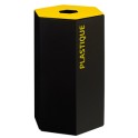 Poubelle TRI SELECTIF 50 lt HEXATRI jaune avec serrure