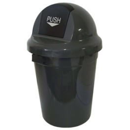 Poubelle 110 lt GABIPUSH avec trappe (gris)