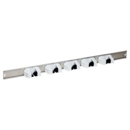 Rail fixe-balais 90 cm (5 supports)