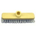 Frottoir plastique avec poils blancs 22 cm (sans manche)