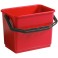 Seau plastique rouge 12lt chariot ALPHA