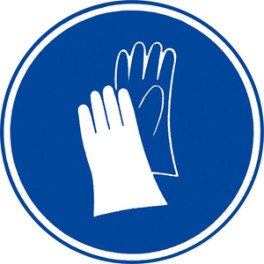 Autocollant "Gants de protection obligatoire" (100 mm)