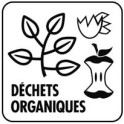 Autocollant DECHETS ORGANIQUES p/ container 30 x 30 cm