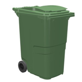 Container 2 roues, 360 lt Vert