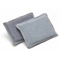 Eponge biface grattante / microfibre grise (Sachet de 10 pces)
