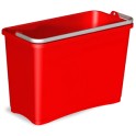 Seau plastique rouge 8 lt chariot ALPHA