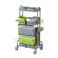 Chariot MICRORAPID COMPACT PLUS INOX (vert/gris) +couvercles seaux