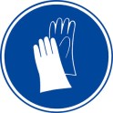 Autocollant "Gants de protection obligatoire" (100 mm)