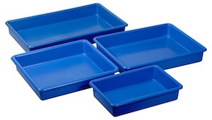 Bac plastique bleu M
