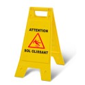 Panneau ATTENTION SOL GLISSANT