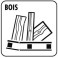 Autocollant BOIS p/container 30 x 30 cm