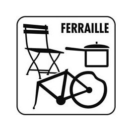 Autocollant FERRAILLE p/container 30 x 30 cm