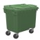 Container plastique 660 lt Vert, 4 roues